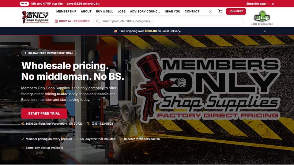 Members Only Shop Supplies — membersonlyshopsupplies.com